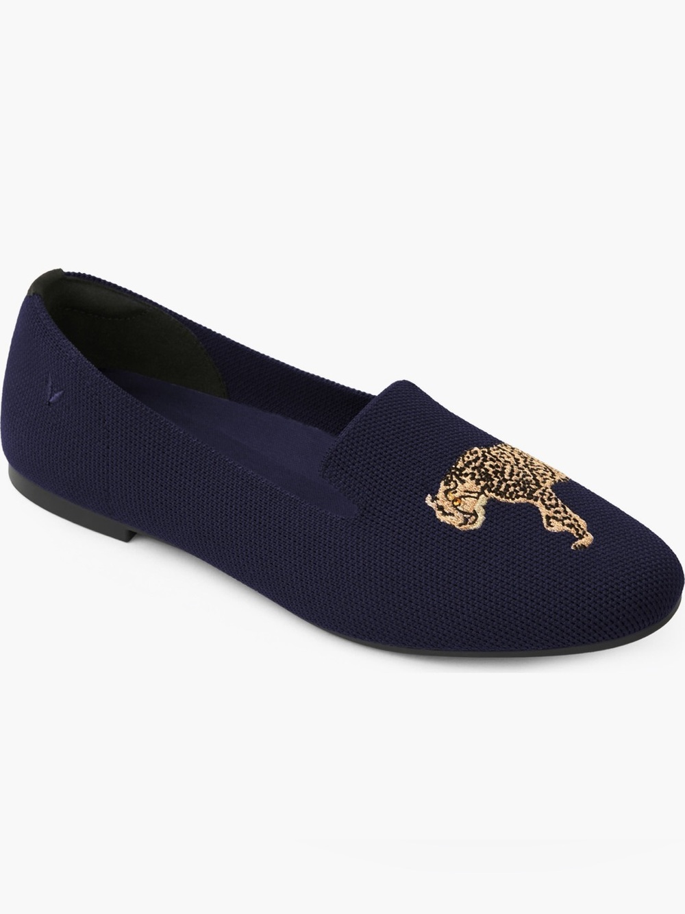 VIVAIA Audrey Round-Toe Embroidered Loafers Cheetah Size 37.5 (7) NEW!